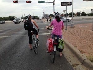 In Austin, bikes are not just for commutes, but for shopping, too. 