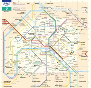 The complicated transit system of Paris. 