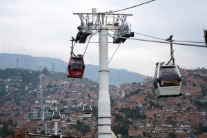 Medellin's MetroCable system (Photo via streetfilms.org)